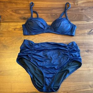 Jcrew navy bikini set